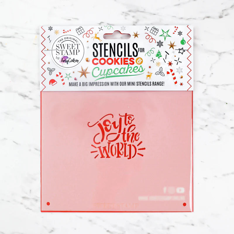 Sweet Stamp Mini Cookie & Cupcake Stencils - Joy to the World