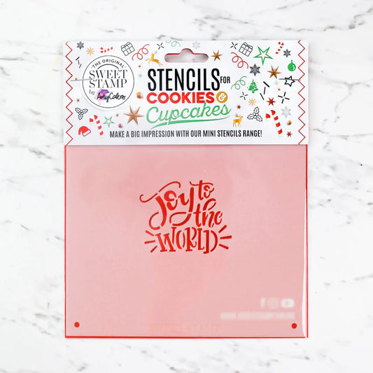 Sweet Stamp Mini Cookie & Cupcake Stencils - Joy to the World