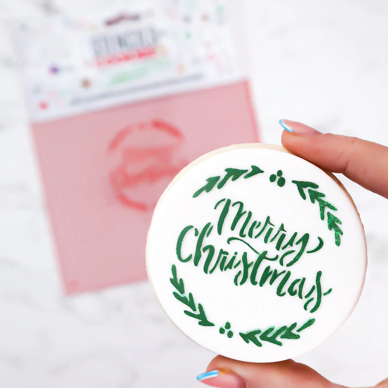 Sweet Stamp Mini Cookie & Cupcake Stencils - Merry Christmas