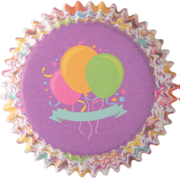 Cake Deco Balloons Cupcake Liners