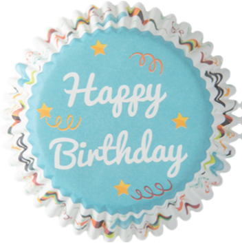 Cake Deco Happy Birthday Cupcake Liners