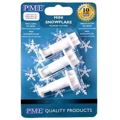 PME Mini Snowflake Plunger Cutters x3