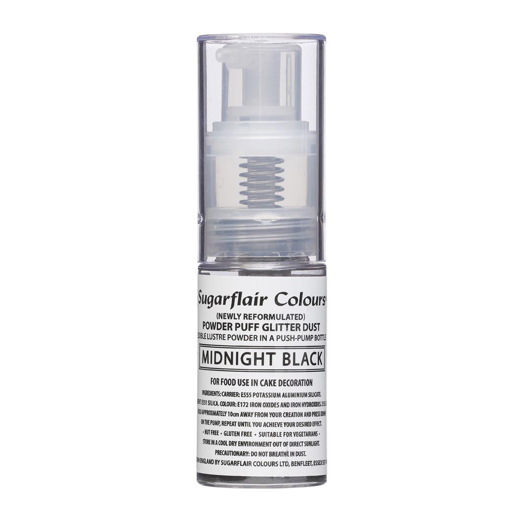 Sugarflair Pump Spray Glitter Dust -Midnight Black
