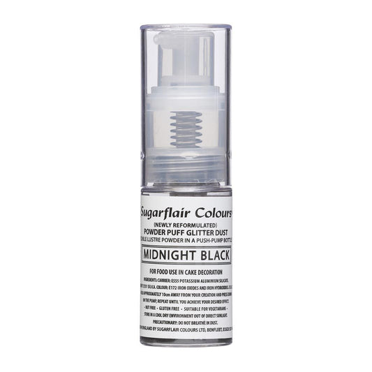 Sugarflair Pump Spray Glitter Dust -Midnight Black