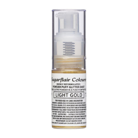 Sugarflair Pump Spray Glitter Dust -Light Gold