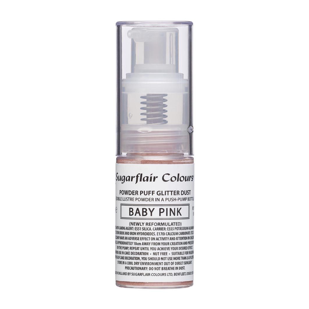 Sugarflair Pump Spray Glitter Dust -Baby Pink-