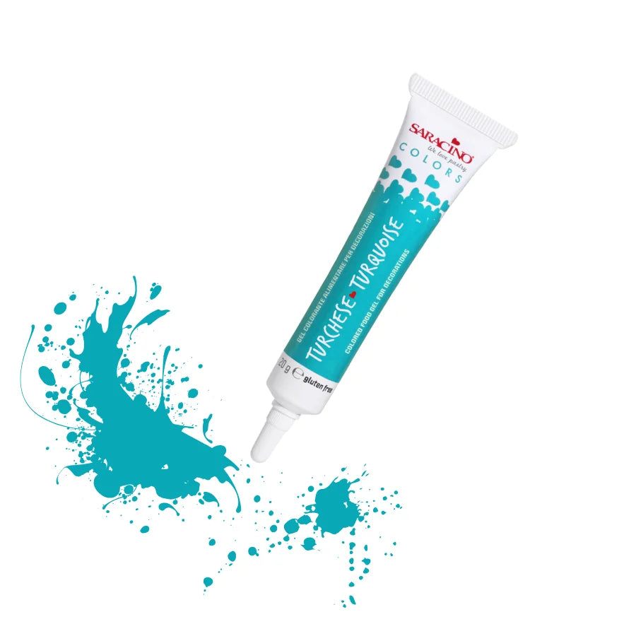 Saracino Food Gel Colour 20g Turquoise