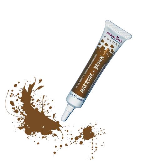 Saracino Food Gel Colour 20g Brown