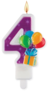 Number 4 Candle