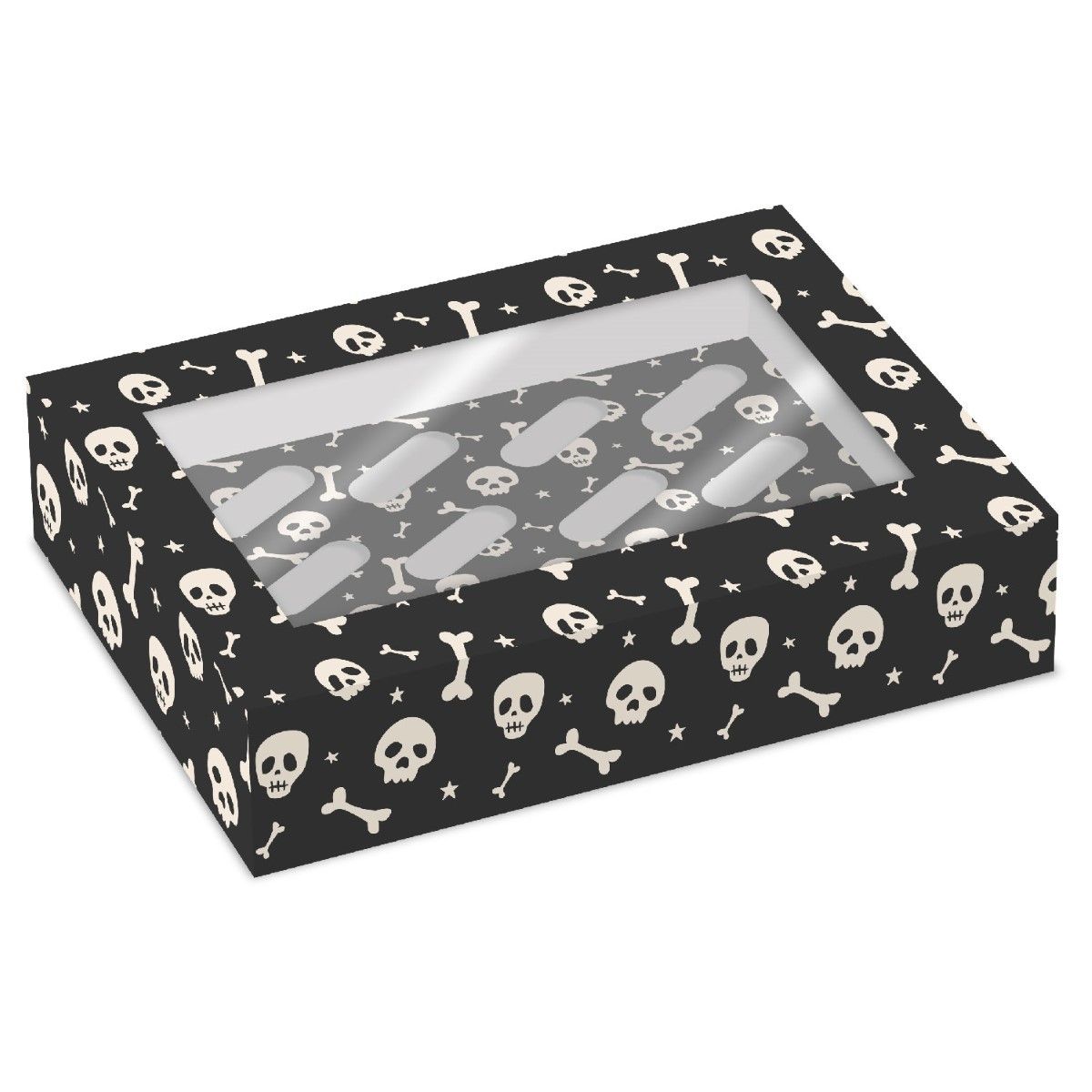 Simply Making Cupcake Box 12- pk/2 - Halloween Skeleton