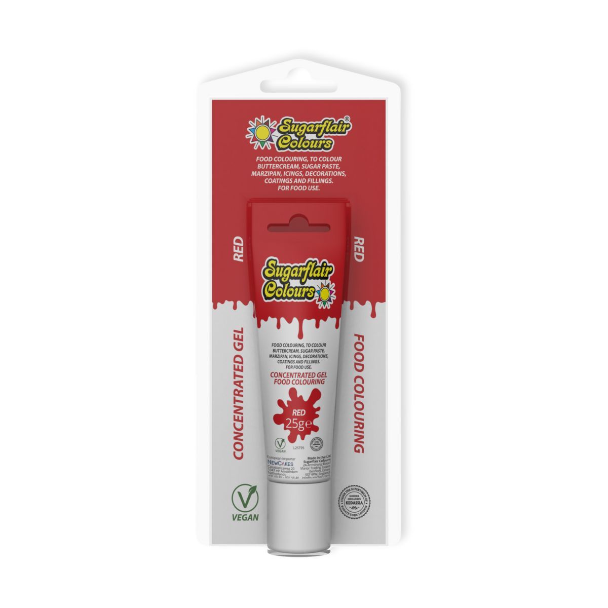 Sugarflair Gel Colour Tube Red 25 g