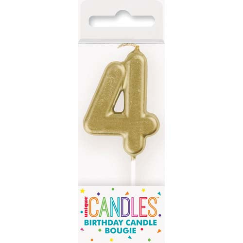 CANDLE GOLD PICK BDAY – NUMBER 4