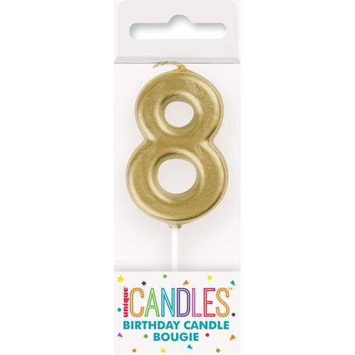 CANDLE GOLD PICK BDAY – NUMBER 8