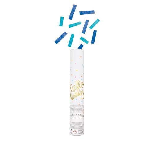 CONFETTI CANNON BABY BLUE 30CM