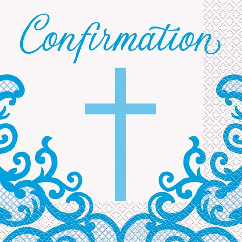 NAPKINS CONFIRMATION BLUE CROSS X16