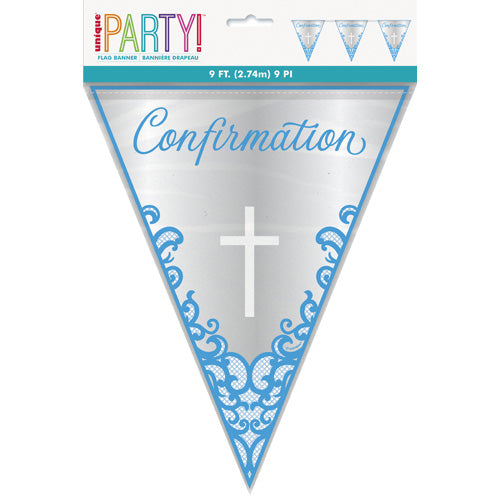 BANNER FLAG – CONFIRMATION BLUE 9FT