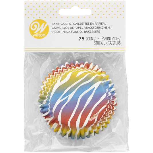 Wilton Baking Cups Zebra Brights pk/75