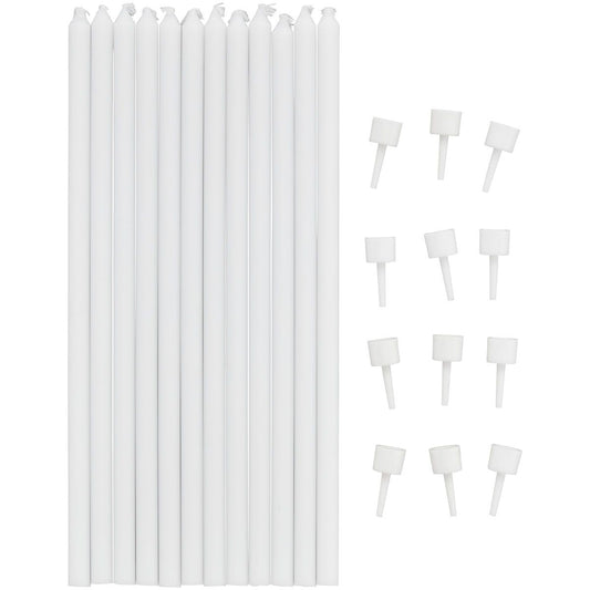 Wilton Long Candles -White
