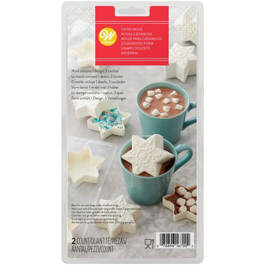 Wilton 3D Candy Mould Hot Chocolate Snowflake