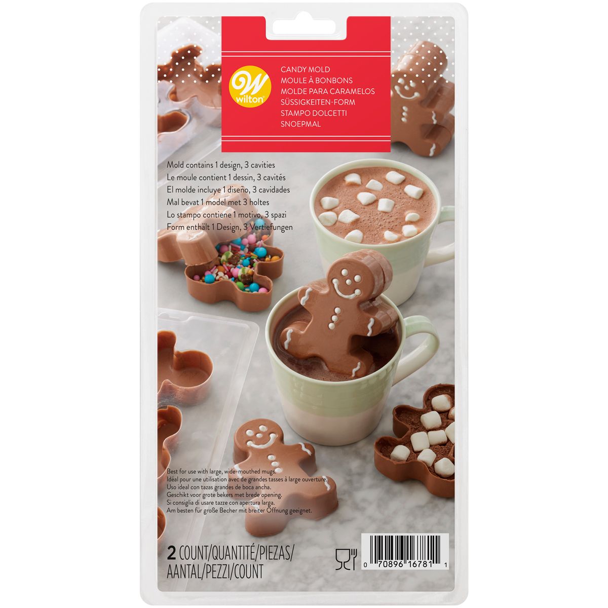 Wilton 3D Candy Mould Hot Chocolate Gingerman