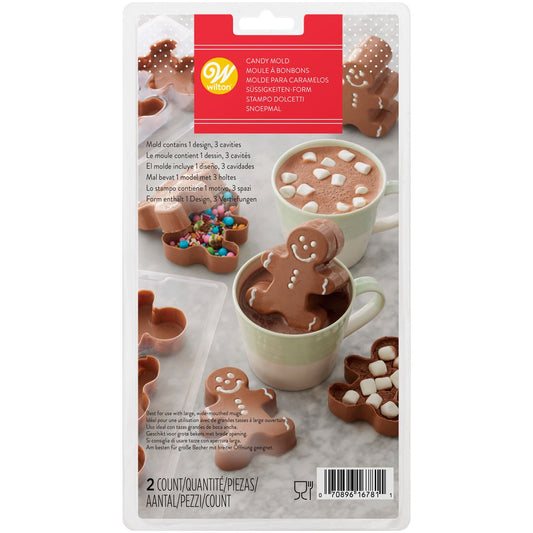 Wilton 3D Candy Mould Hot Chocolate Gingerman