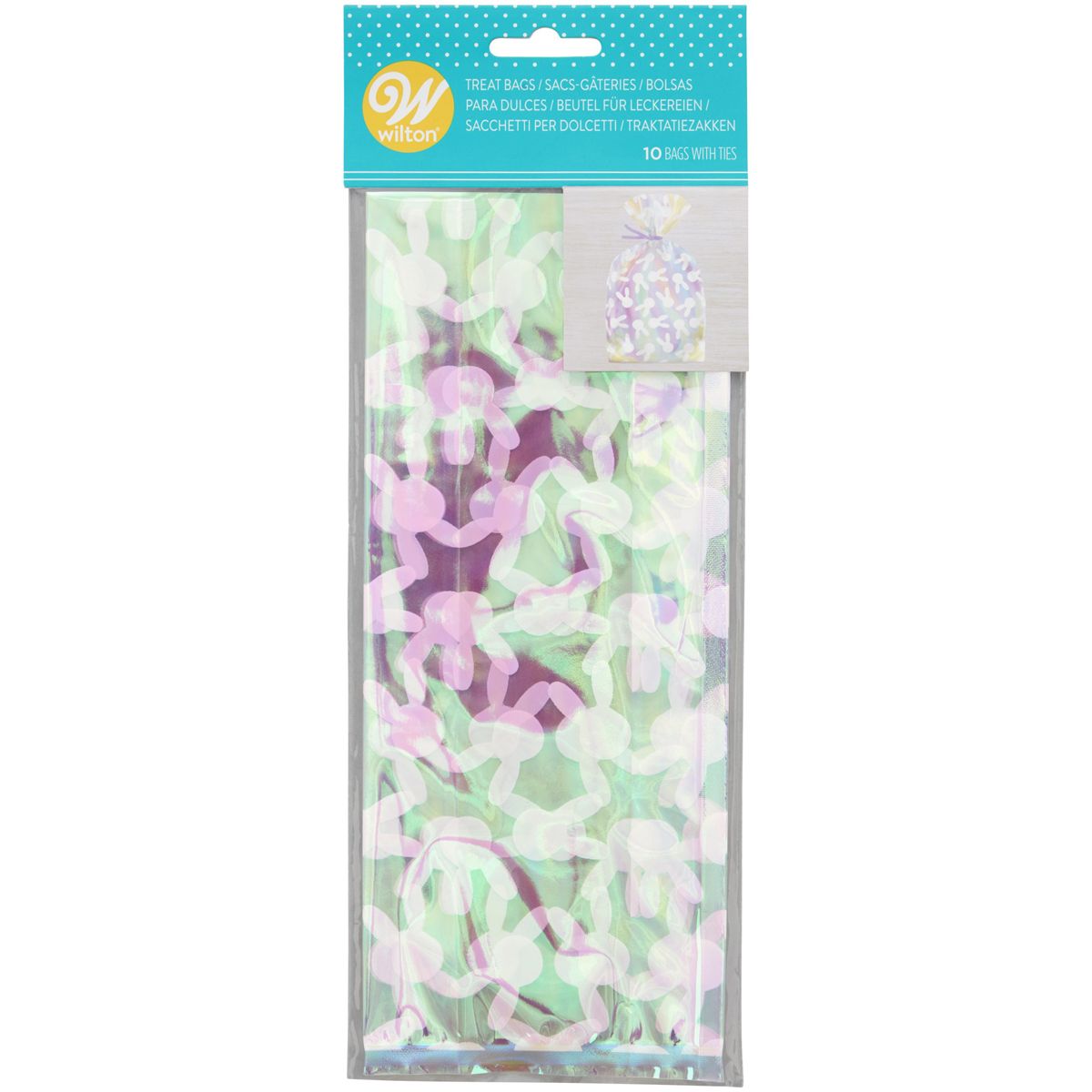 Wilton Iridescent Treat Bags Bunny pk/10
