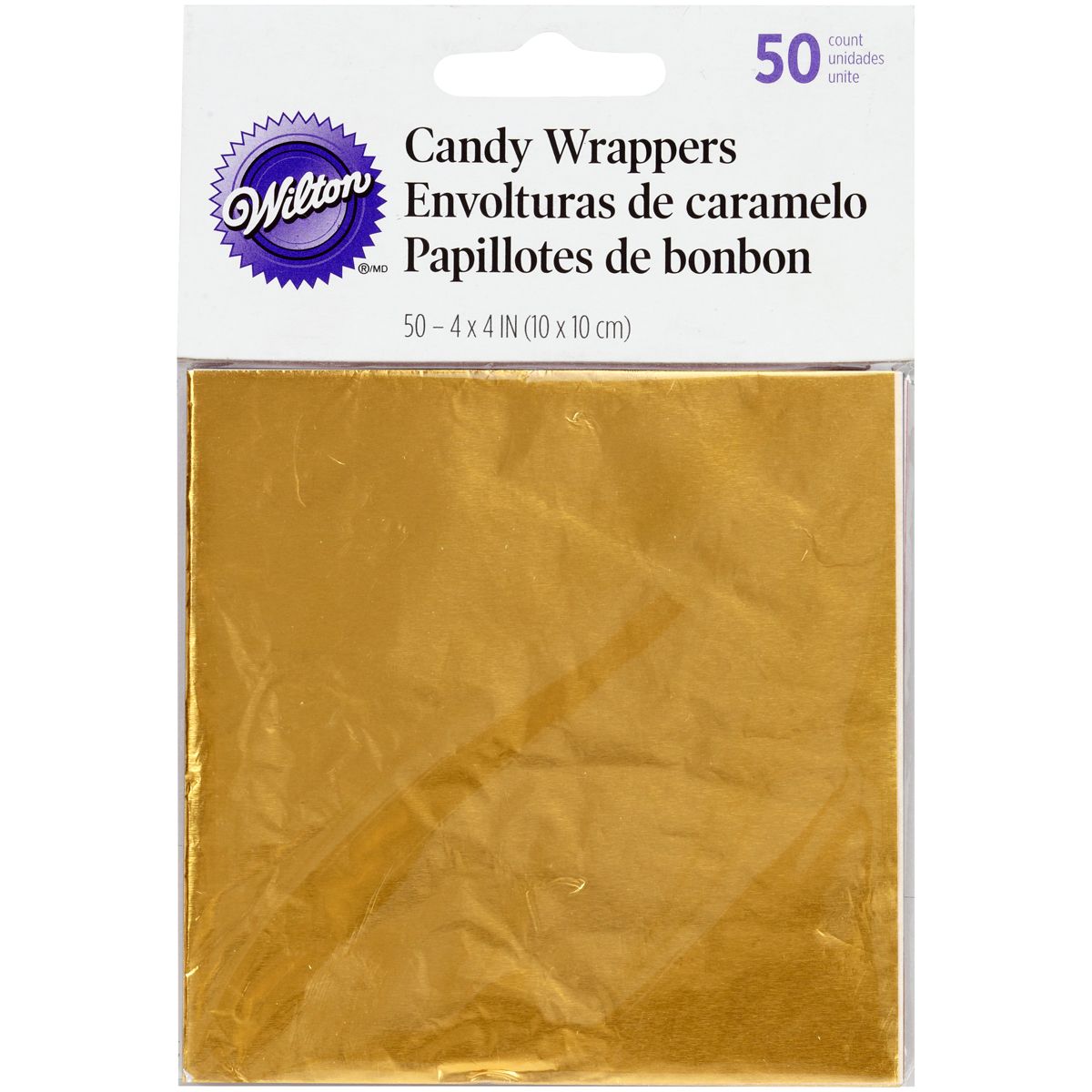 Wilton Foil Wrappers Gold pk/50