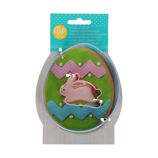 Wilton Cookie Cutter Egg with Bunny Set/2