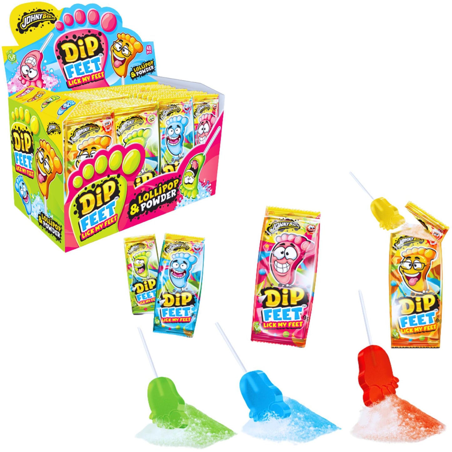 Johny Bee Dip Feet Lollipop & Powder