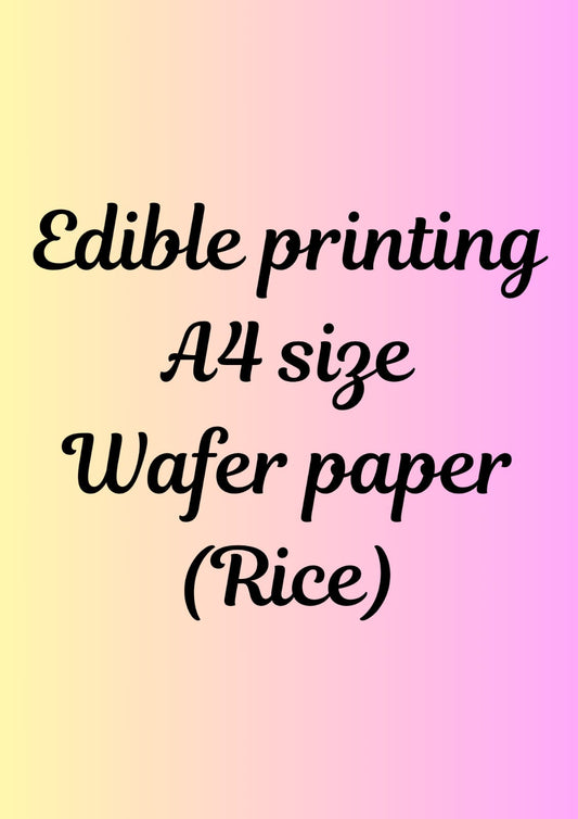 Edible Print A4 Wafer (Rice) Paper
