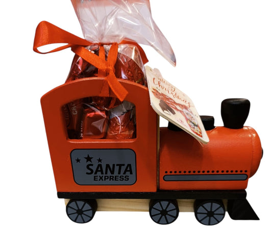 Wooden Train with Chocolate