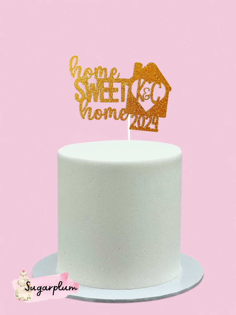 Home Sweet Home Personalised Cake Topper
