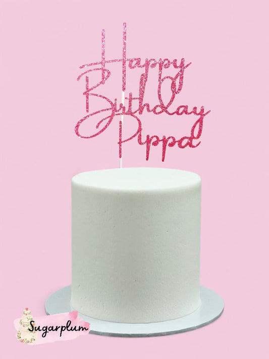 Happy Birthday Personalised Cake Topper
