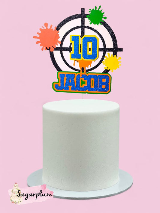 Slime / Paintball Personalised Cake Topper