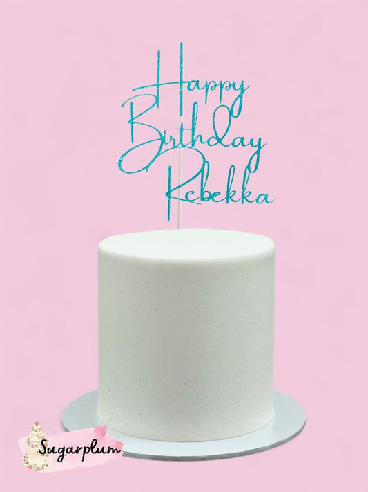 Happy Birthday Personalised Cake Topper