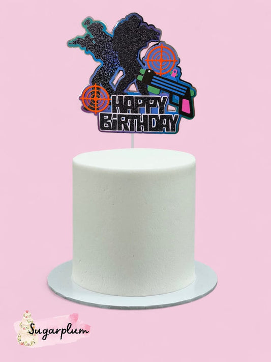 Laser Tag Cake Topper