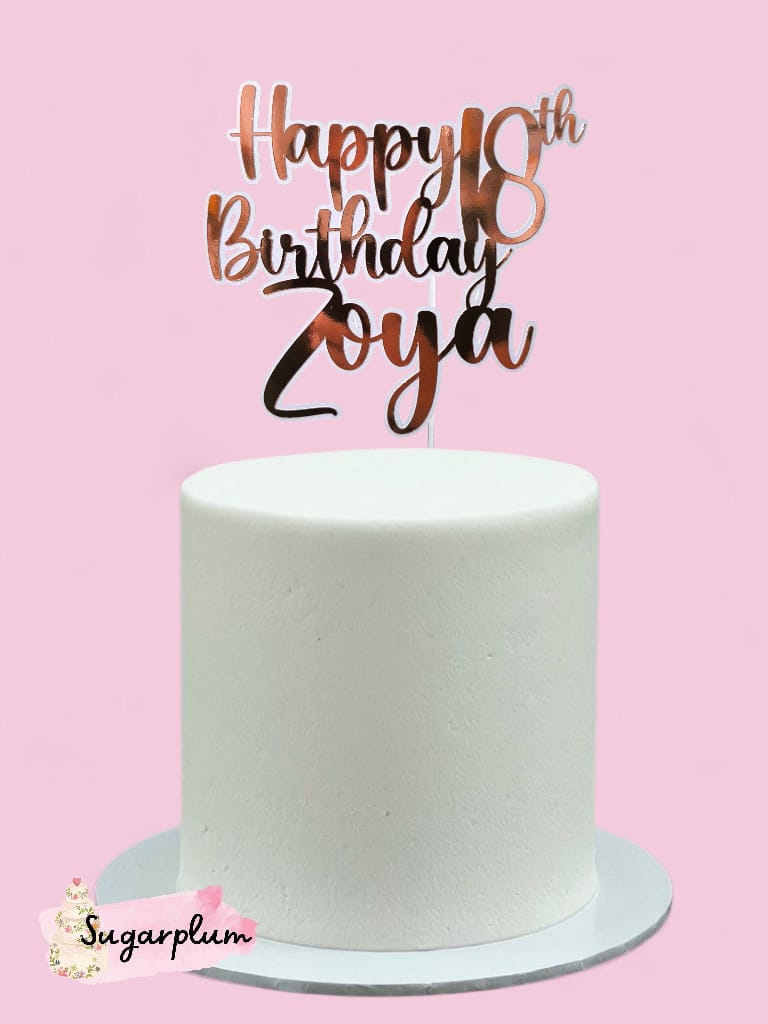 Happy Birthday Personalised Cake Topper