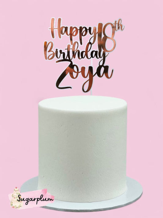 Happy Birthday Personalised Cake Topper