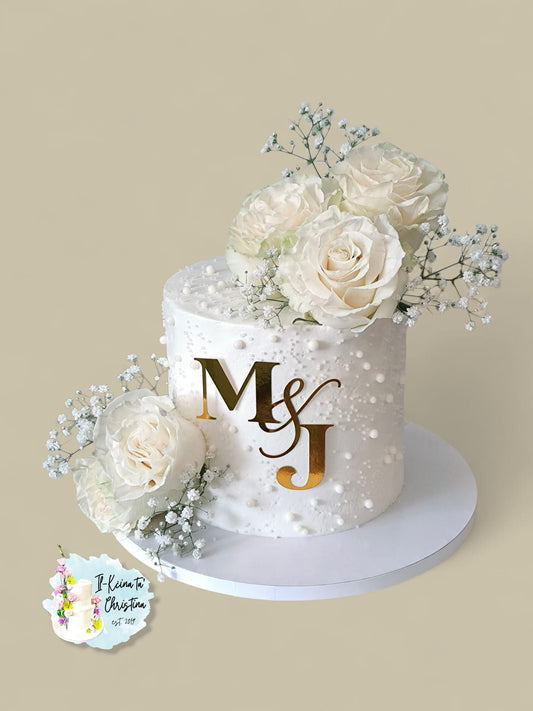Initials Cake Topper
