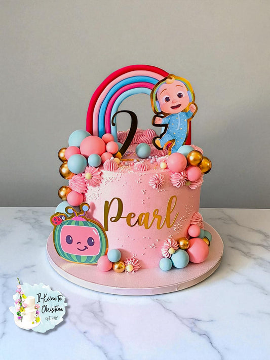 Cocomelon Set of 4 Personalised Cake Topper