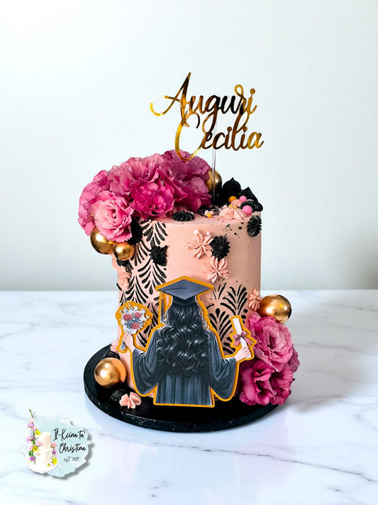 Graduation Set of 2 Personalised Cake Topper