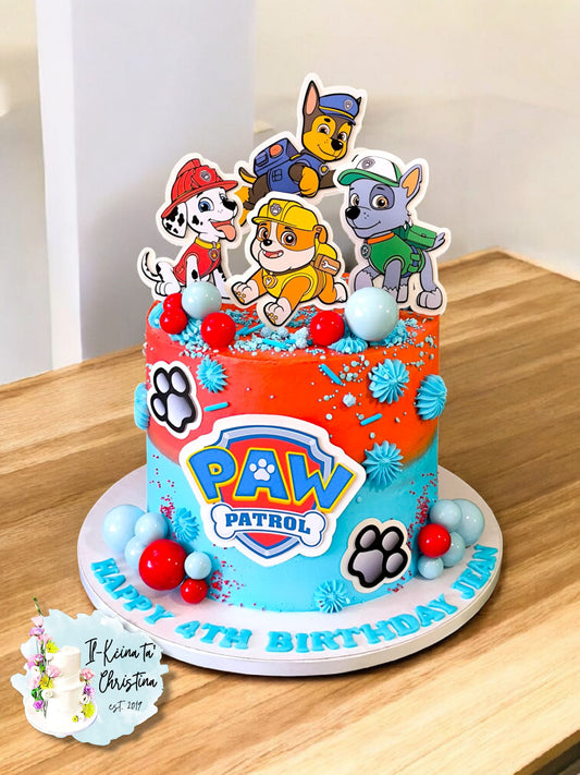 Paw Patrol Set of 7 Personalised Cake Topper