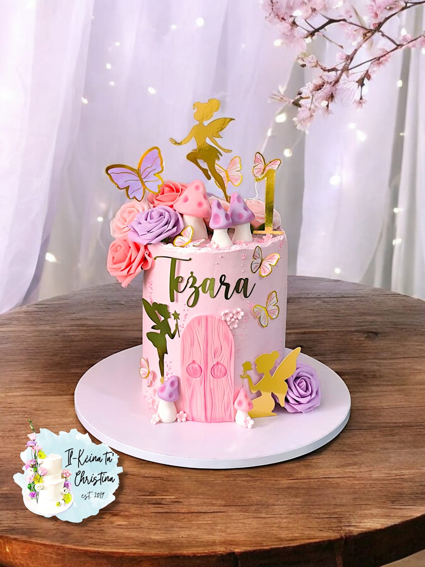 Fairies Set of 5 Personalised Cake Topper