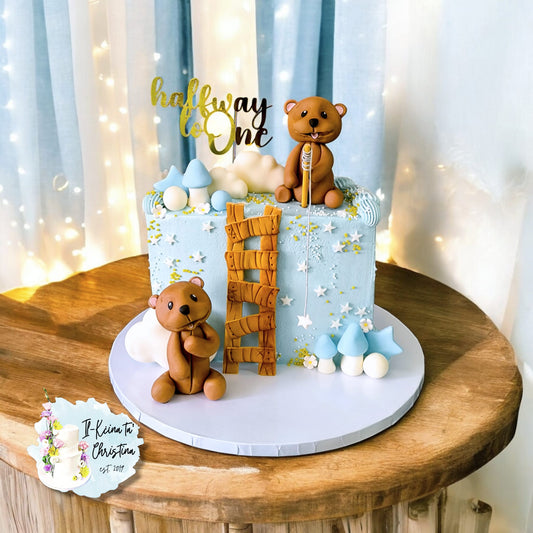 Halfway to One Cake Topper