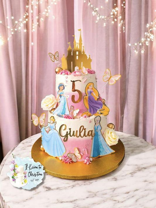 Princesses Set of 7 Personalised Cake Topper