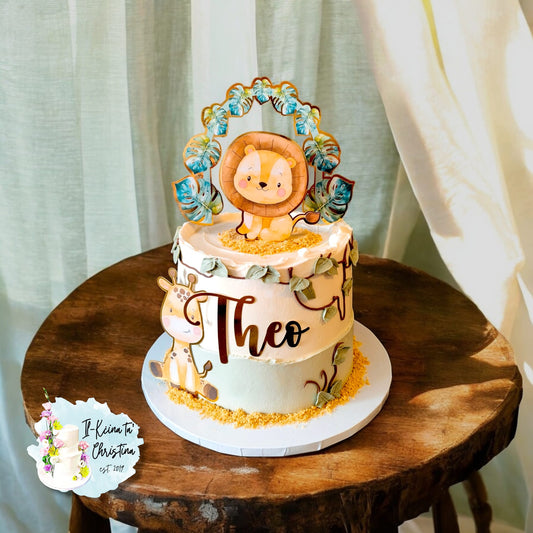 Jungle Animals Set of 5 Personalised Cake Topper