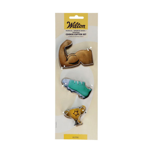 Wilton Cookie Cutter Muscle - Sports Shoe - Trophee set/3