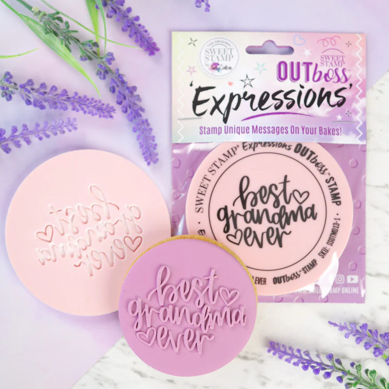 Sweet Stamp OUTboss Expressions - Elegant Best Grandma Ever - Regular Size