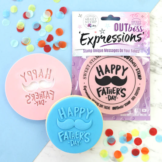 Sweet Stamp OUTboss Expressions - Moustache Happy Fathers Day - Regular Size