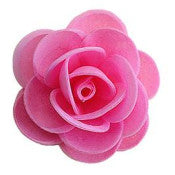Pink wafer paper roses 4.5 cm
